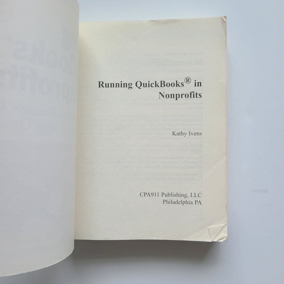 5/$12 Book Running QuickBooks in Nonprofits Kathy Ivens 2005 Bookkeeping - Picture 3 of 10